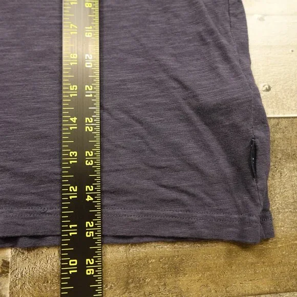 Ted Baker London‎ Long Sleeve Henley Shirt Purple Navy Ted Size 5 (Large) - Picture 5 of 10